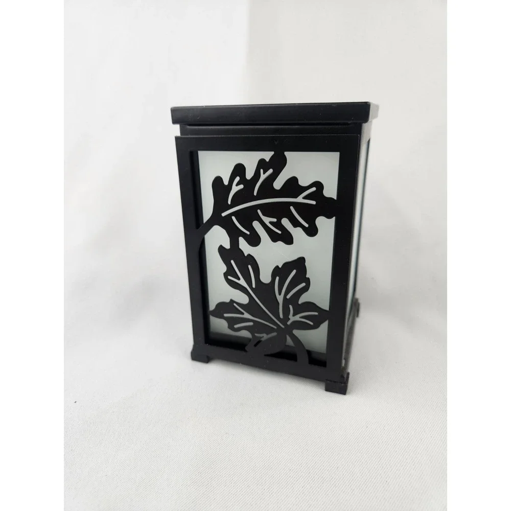 PartyLite Change-O-Candle Luminary Votive Candle Holder Leaves Magnetic Plates